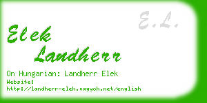 elek landherr business card